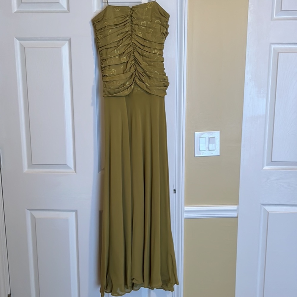 Nicole Miller long strapless dress